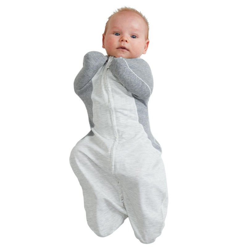 KIDIRA Newborn Swaddle, Swaddles for Newborn 0-1 Months 3.8-6lb, Arms Up Swaddle 0-1 Months with Moisture-Wicking Fabric, Promotes Healthy Hip Development, 2-Way Zipper, 1Pack, Gray - Image 1