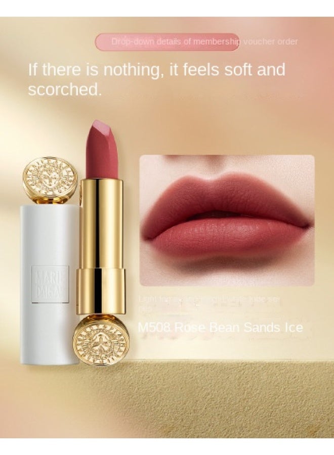 knight Series Mini Matte Rosewood Lipstick, Long-lasting Color, Perfect For Natural Makeup Looks - Image 1