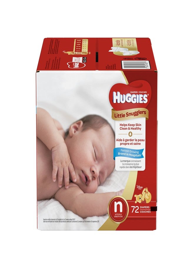 Huggies Little Snugglers Baby Diapers Size Newborn, 72ct