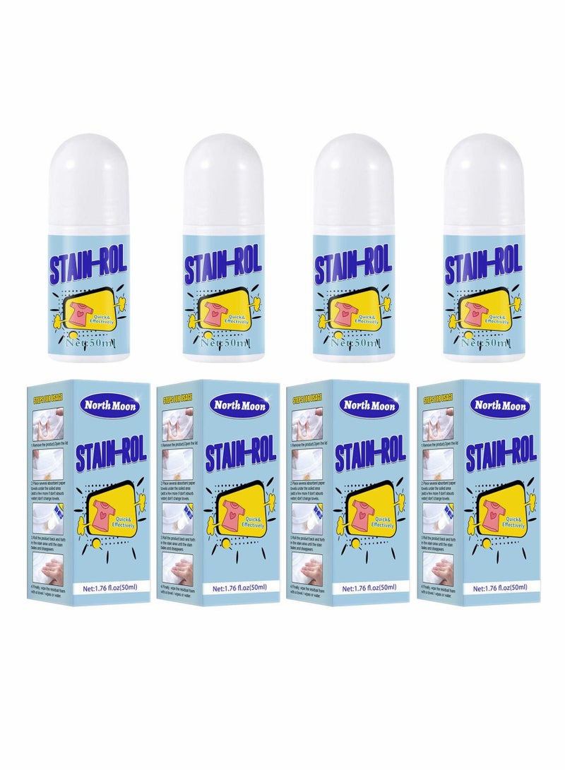 SYOSI Magic Stain Remover - Rolling Bead Portable No-wash Instant Stain Remover Pen Ideal for Emergency Stain Removal Instant Stain Removal Stick Does Not Damage Clothes (4 Pieces ) - Image 1