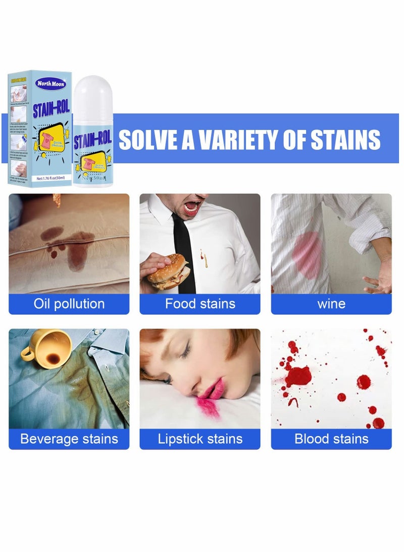 SYOSI Magic Stain Remover - Rolling Bead Portable No-wash Instant Stain Remover Pen Ideal for Emergency Stain Removal Instant Stain Removal Stick Does Not Damage Clothes (4 Pieces ) - Image 4