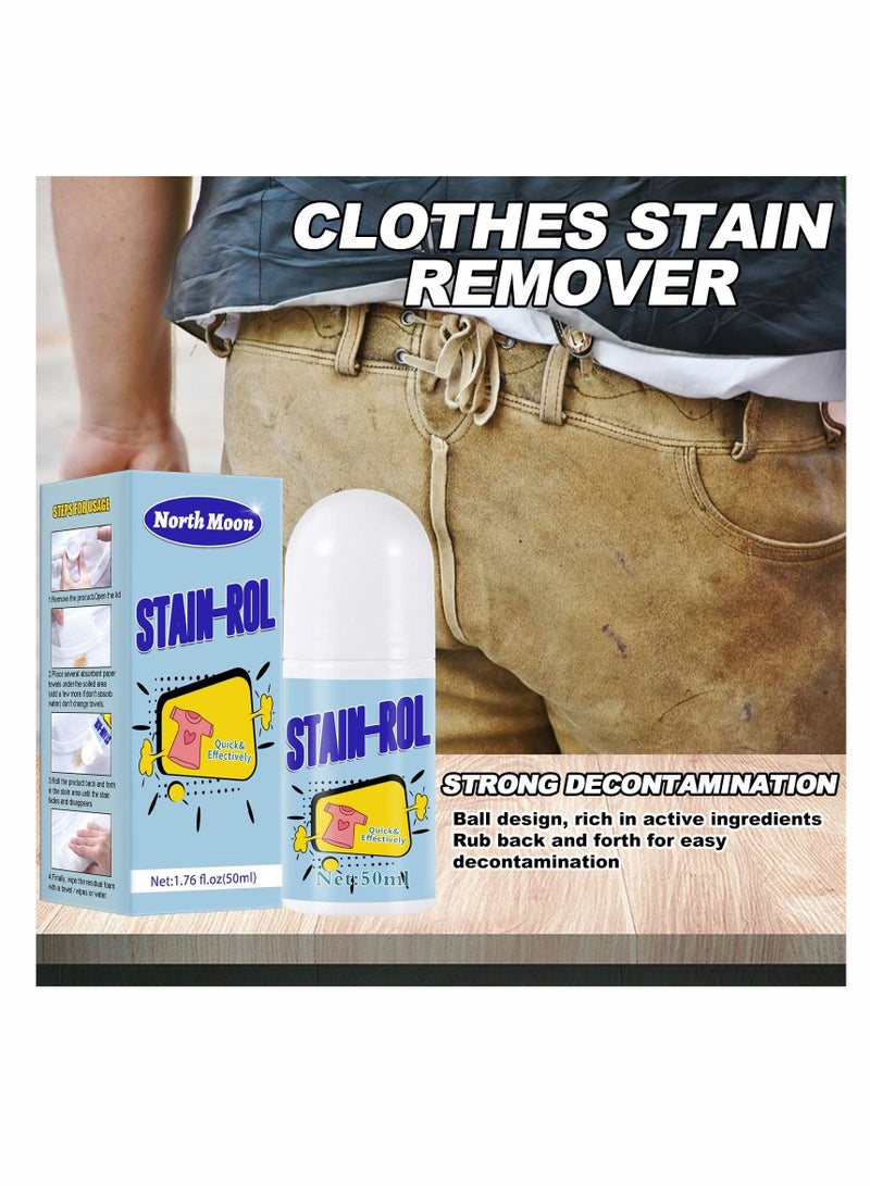 SYOSI Magic Stain Remover - Rolling Bead Portable No-wash Instant Stain Remover Pen Ideal for Emergency Stain Removal Instant Stain Removal Stick Does Not Damage Clothes (4 Pieces ) - Image 2