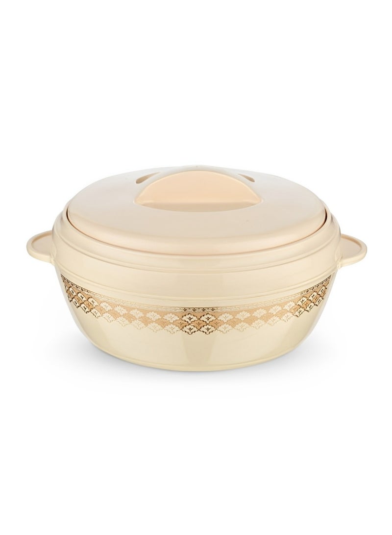 Asian Karishma Stainless Steel Insulated Casserole  Hot & Cold Food Warmer Beige - 2500ML  - Image 1