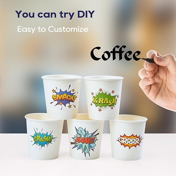 SANWALSA [200 ml, 200 Count, White, 7 Oz Disposable White Paper Cup | Eco-Friendly & Biodegradable Cups for Wedding, Party, Picnic, Travel | Ideal for Tea, Coffee, Juice & Water - Image 5