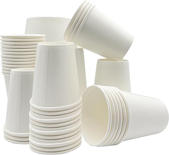 SANWALSA [200 ml, 200 Count, White, 7 Oz Disposable White Paper Cup | Eco-Friendly & Biodegradable Cups for Wedding, Party, Picnic, Travel | Ideal for Tea, Coffee, Juice & Water - Image 1