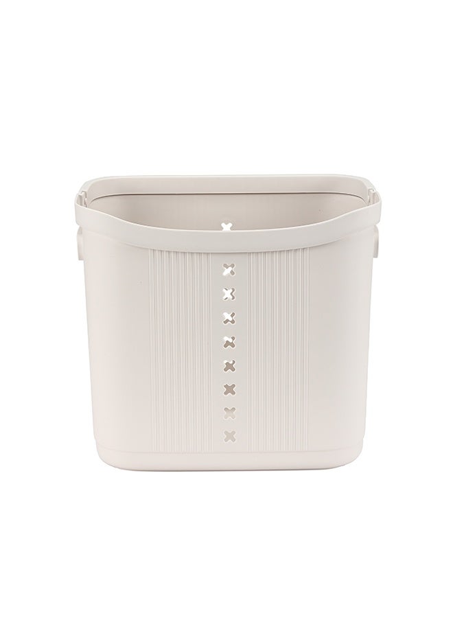 LAWAZIM Plastic Laundry Basket -Beige- 35L Laundry Hamper with Comfortable Handles, Easy-to-Clean Surface, Durable Build, and Ventilated Design -for Clothes, Storage, Bathrooms, and Home Organization - Image 3
