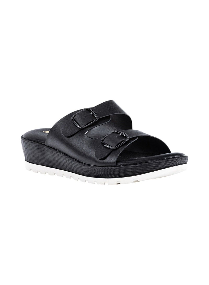 Bata Solid Wedge Sandals  - Image 2