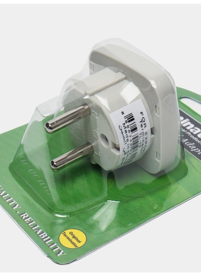 Terminator Terminator Multi Travel Adaptor Suchko To Universal Power Adapter Uk/Us/Au To Eu Converter With Shutter And Indicator Tl15  - Image 4
