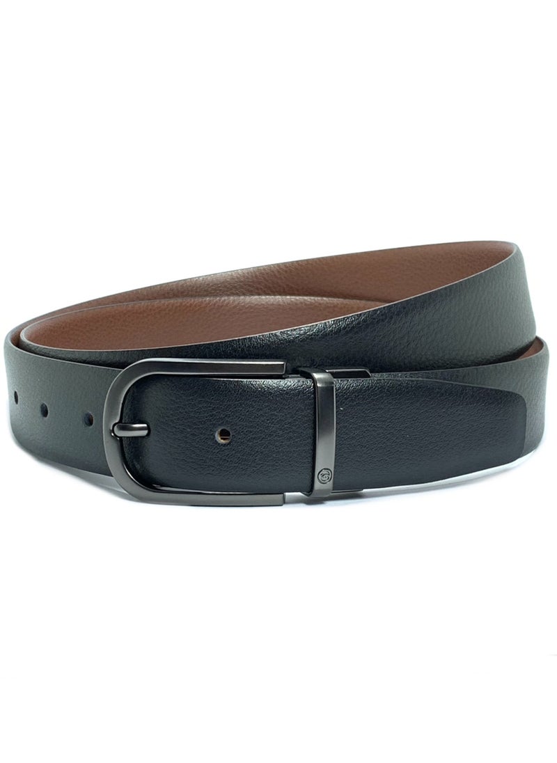 Classic Milano Classic Milano Genuine Leather Men’s Spanish Reversible Belt Men, Leather Belt Fashion Belt Ratchet Dress Belt with Reversible Pin Buckle for Men  - Image 1