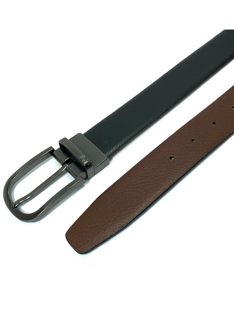 Classic Milano Classic Milano Genuine Leather Men’s Spanish Reversible Belt Men, Leather Belt Fashion Belt Ratchet Dress Belt with Reversible Pin Buckle for Men  - Image 3