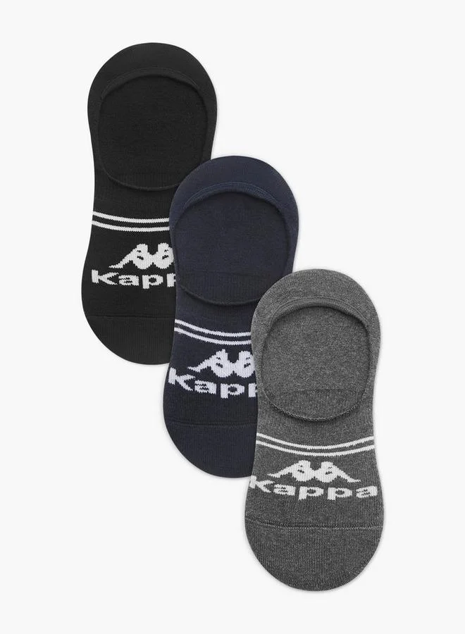 Set of 3 - Kappa Logo Detail Invisible Socks with Antibacterial Protection