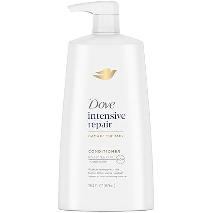 Dove NUTRITIVE SOLUTIONS STRENGTHENING CONDITIONER WITH PUMP FOR DAMAGED HAIR INTENSIVE REPAIR DEEP CONDITIONER FORMULA WITH KERATIN ACTIVES 25.4 OZ - Image 1