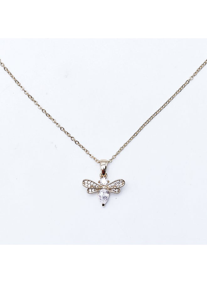 FLUFFY Bee Soft Necklaces Of Fluffy Women's Accessories-Gold  - Image 3