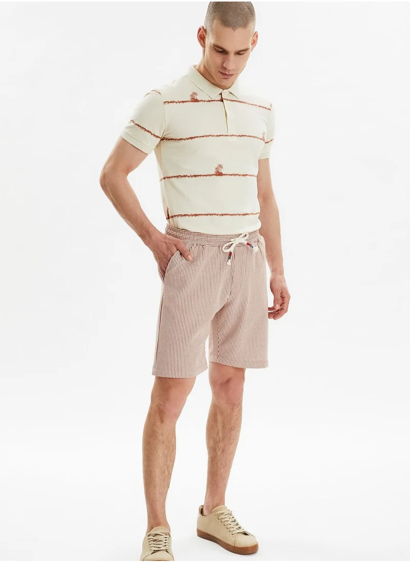 trendyol Striped Drawstring Shorts