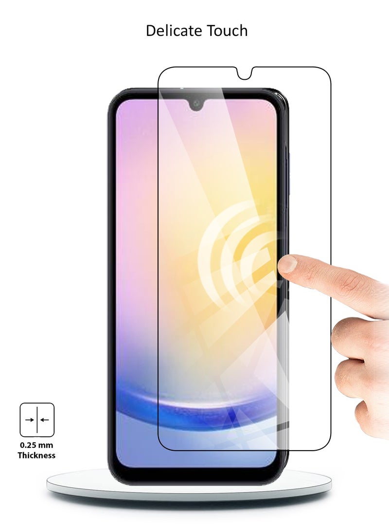 دبليو تيك واقي شاشة من الزجاج المقوى سامسونج جالاكسي A25 5G 2023 WTech Premium Series 9H 2.5D - شفاف - Image 4