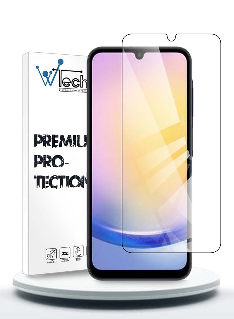 دبليو تيك واقي شاشة من الزجاج المقوى سامسونج جالاكسي A25 5G 2023 WTech Premium Series 9H 2.5D - شفاف - Image 1
