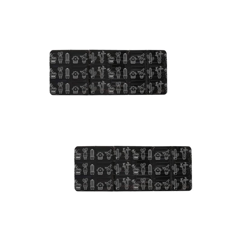 2 pcs Aluminium Foil Oil Splatter Guard Foldable Gas Stove Baffle Kitchen Gadgets Cooking Accessories (Cactus) - Image 1
