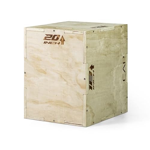 CAP Barbell 3-in-1 Wooden Plyometric Box 20in x 18in x 16in - Image 1