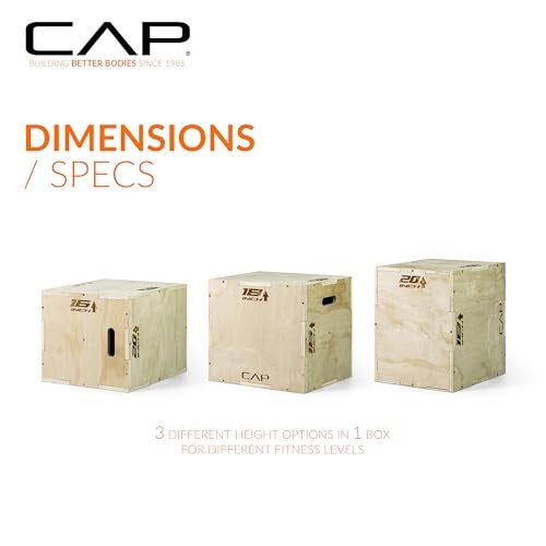 CAP Barbell 3-in-1 Wooden Plyometric Box 20in x 18in x 16in - Image 4