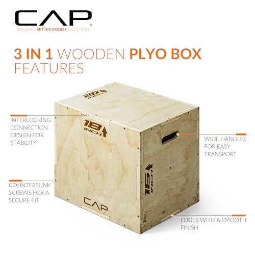 CAP Barbell 3-in-1 Wooden Plyometric Box 20in x 18in x 16in - Image 3