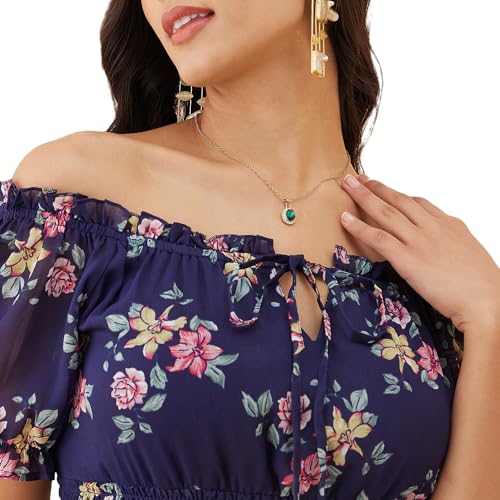 Rare Women's Regular Fit Fit & Flare Dress (EP7546B_Navy Blue S) - Image 5