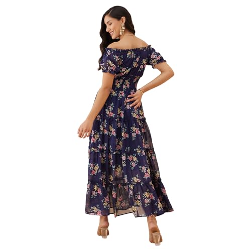 Rare Women's Regular Fit Fit & Flare Dress (EP7546B_Navy Blue S) - Image 4