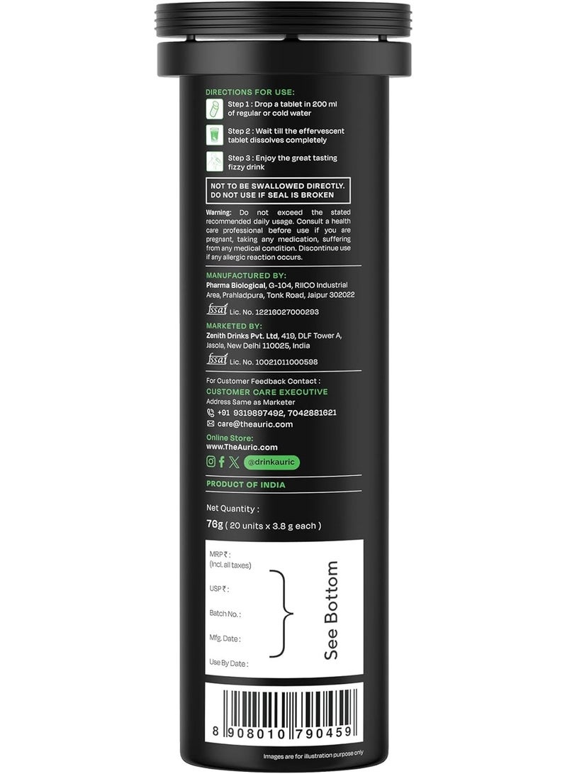 ذهبي أقراص فوّارة Auric Liver Detox – دعم الكبد بالأعشاب الأيورفيدية | عبوة 20 قرص - Image 3