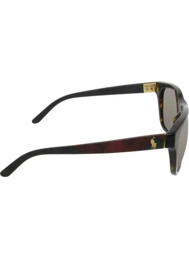 بولو رالف لورين POLO RALPH LAUREN PH4091 5502/73 55 نظارة شمسية مربعة للرجال - عتيقة هافانا داكنة ترتان - Image 2