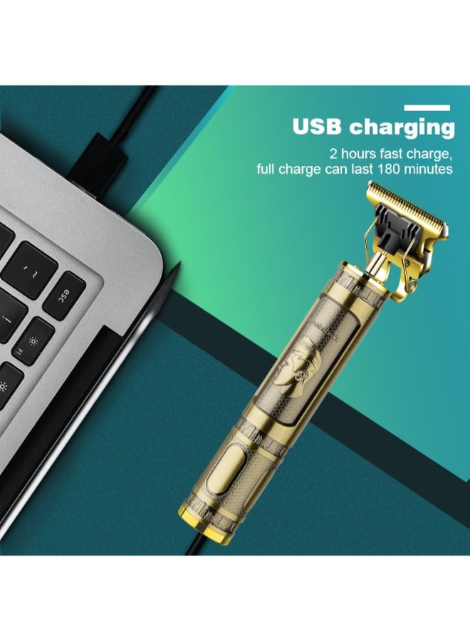 Daling USB Rechargeable T9 Baldheaded Hair Clipper Electric hair trimmer Cordless Shaver Trimmer 0mm Men Barber Hair Cutting Machine - Image 4