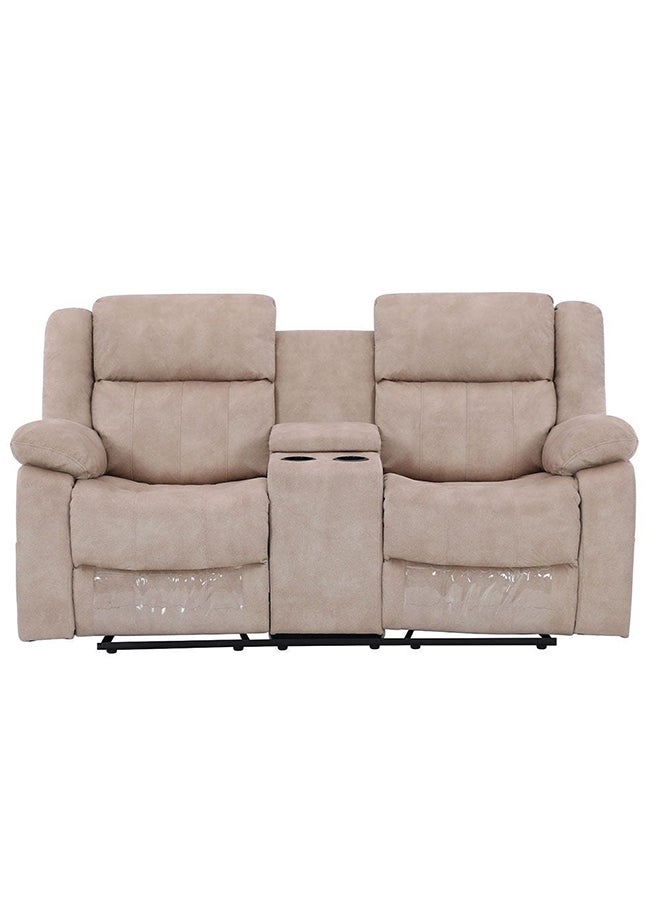 DANUBE HOME Aegon كرسي استرخاء بمقعدين تصميم حديث أرائك بمقعدين أثاث غرفة المعيشة مريح L 153x90x101 سم بيج  - Image 3