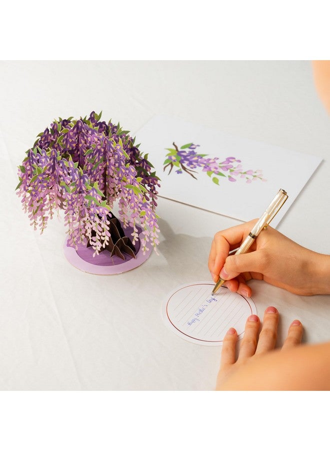Paper Love 3D Wisteria Tree Pop Up Card With Detachable Popup Keepsake Gift For Birthday Anniversary Thank You All Occasion Or Just Because Oversized 10 X 7 Cards Includes Envelope And Note - Image 4