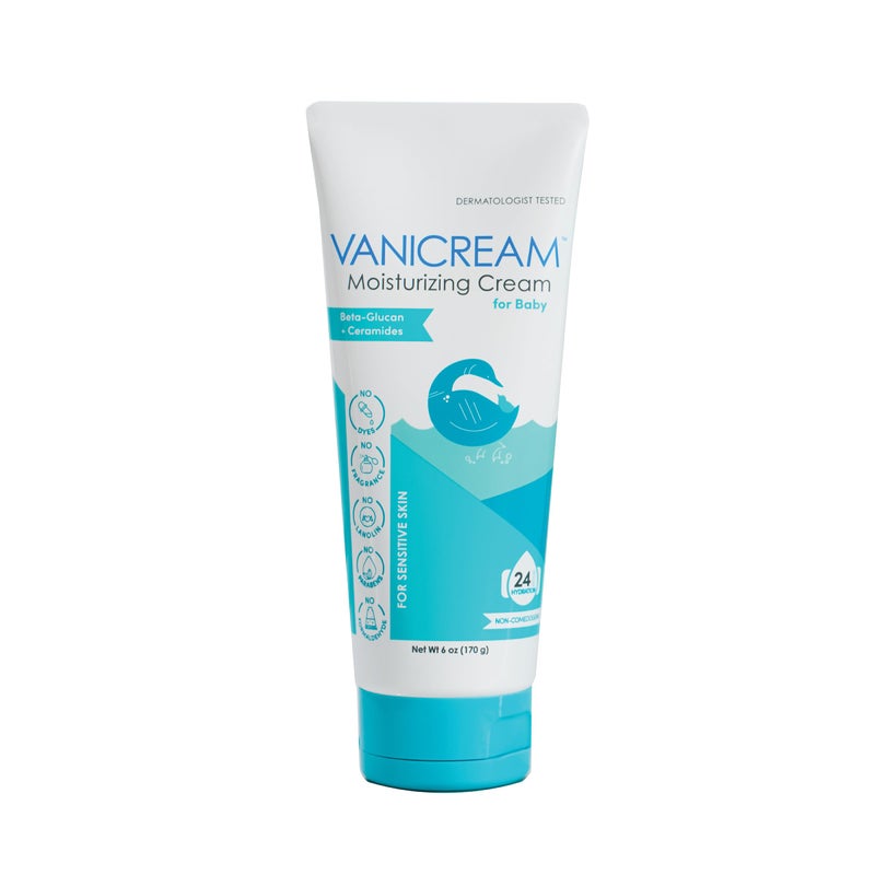 Vanicream Moisturizing Cream for Baby, 6 Oz, Gentle, Hydrating Baby Lotion with Beta-Glucan & Ceramides, Formulated without Common Irritants for Sensitive Skin, All Ages - Image 1