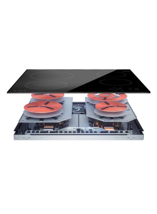 Ariston Built-In Electric Hob 4 Gas Burner - Black HR602BA Black - Image 2