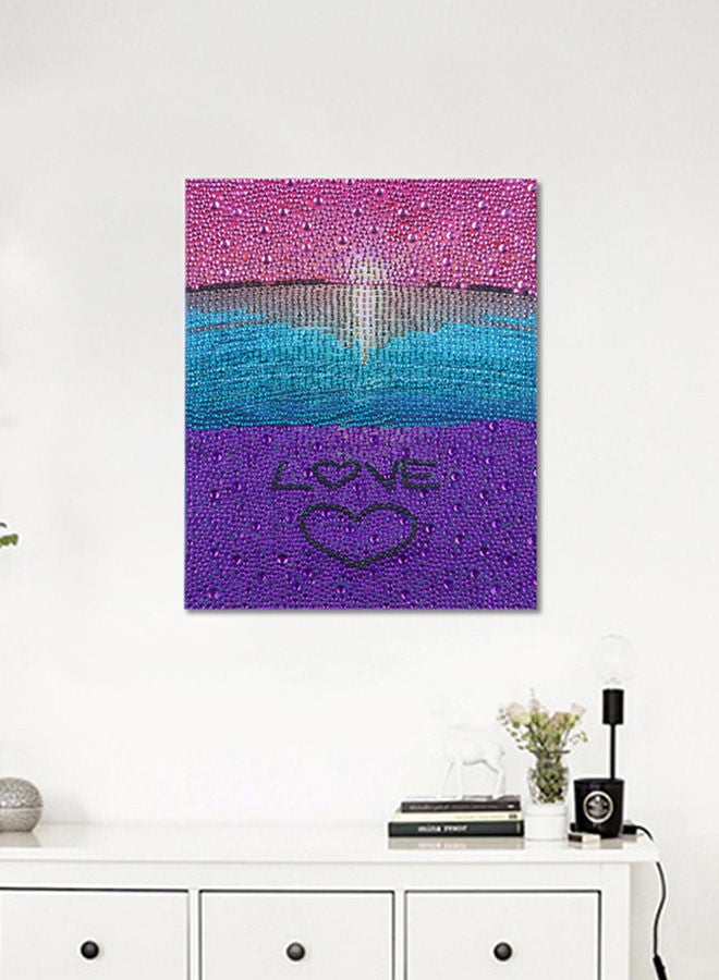 NIBEMINENT Decorative Wall Painting Pink/Blue/Purple 25x30centimeter