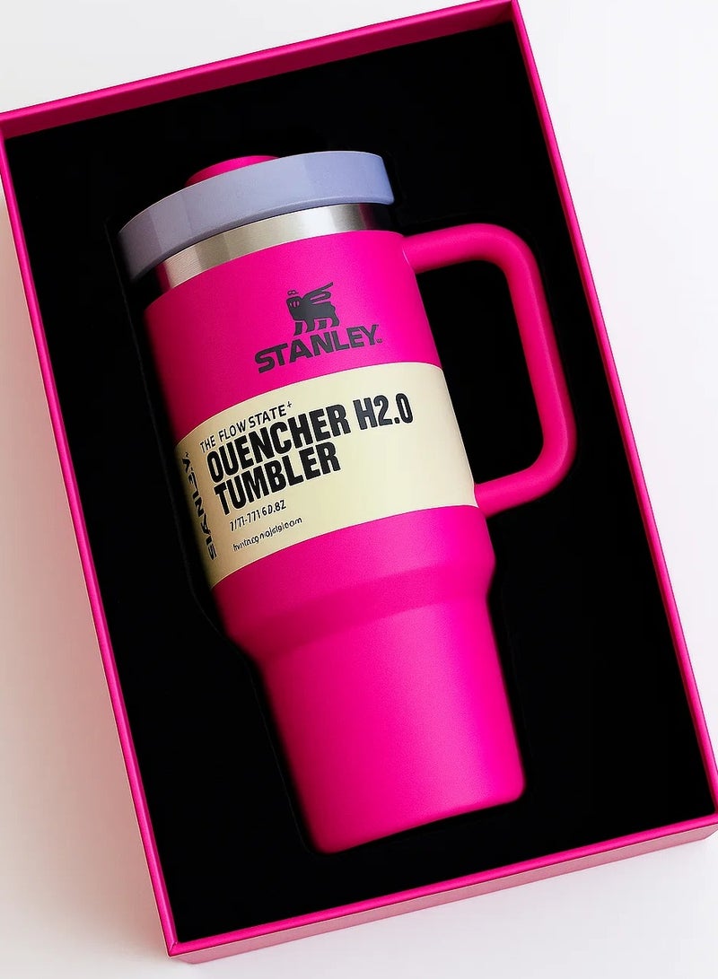 Stanley Stanley Original Flowstate Quencher H2.0 Vacuum Insulated Stainless Steel Mug with Lid and Straw for Water or Iced Tea Coffee Juice Smoothie Etc 1.18 Liter  - Image 1