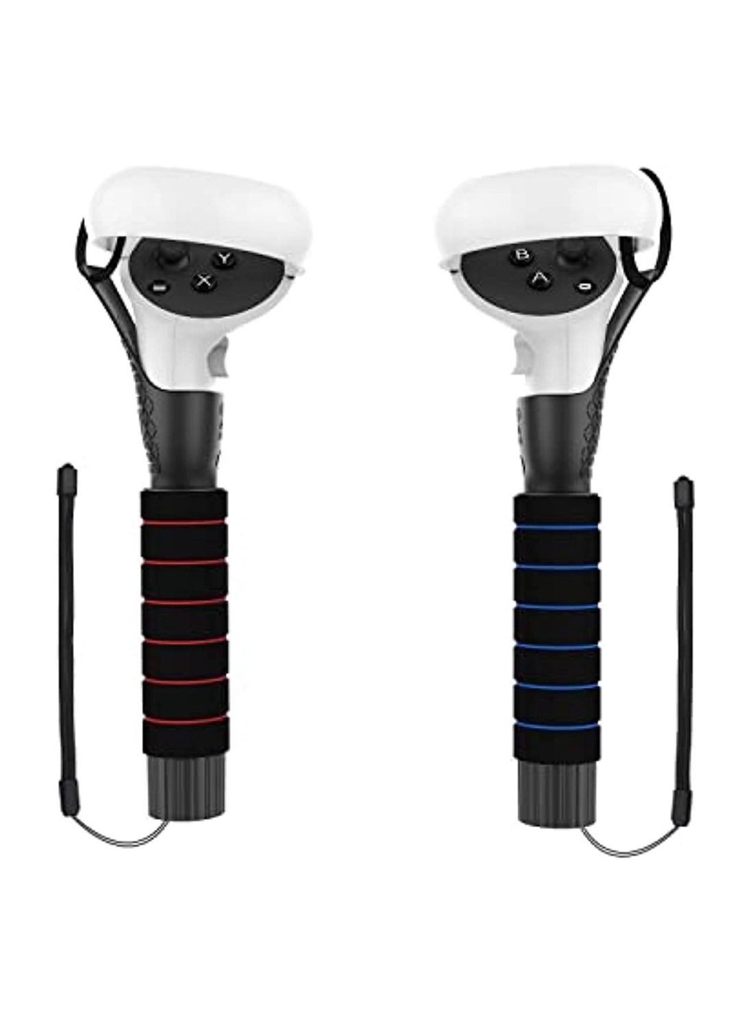 Dual Gamepad Extension Grips For A Comfortable Grip On For Oculus Quest / Quest 2 / Rift S Controllers For Beat Saber Games Compatible With Quest 2 Accessories
