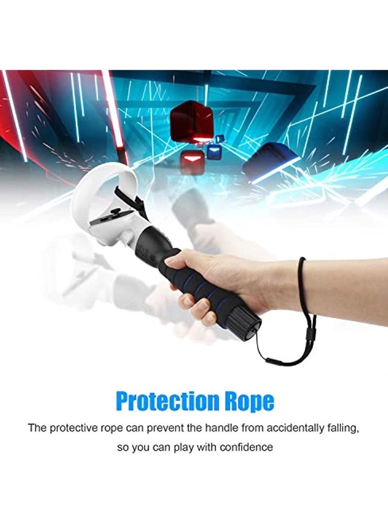 Dual Gamepad Extension Grips For A Comfortable Grip On For Oculus Quest / Quest 2 / Rift S Controllers For Beat Saber Games Compatible With Quest 2 Accessories - Image 4
