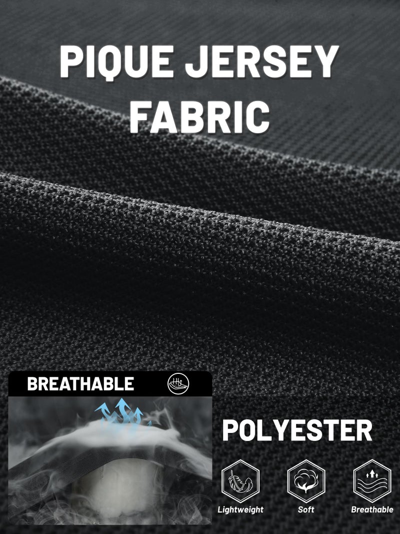 TACVASEN Black Polo Shirts for Men Tactical Short Sleeve Polos Dry Fit Performance Athletic Collared Work Golf Shirt Lightweight Outdoor XL - Image 5