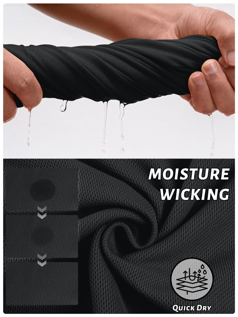 TACVASEN Black Polo Shirts for Men Tactical Short Sleeve Polos Dry Fit Performance Athletic Collared Work Golf Shirt Lightweight Outdoor XL - Image 4