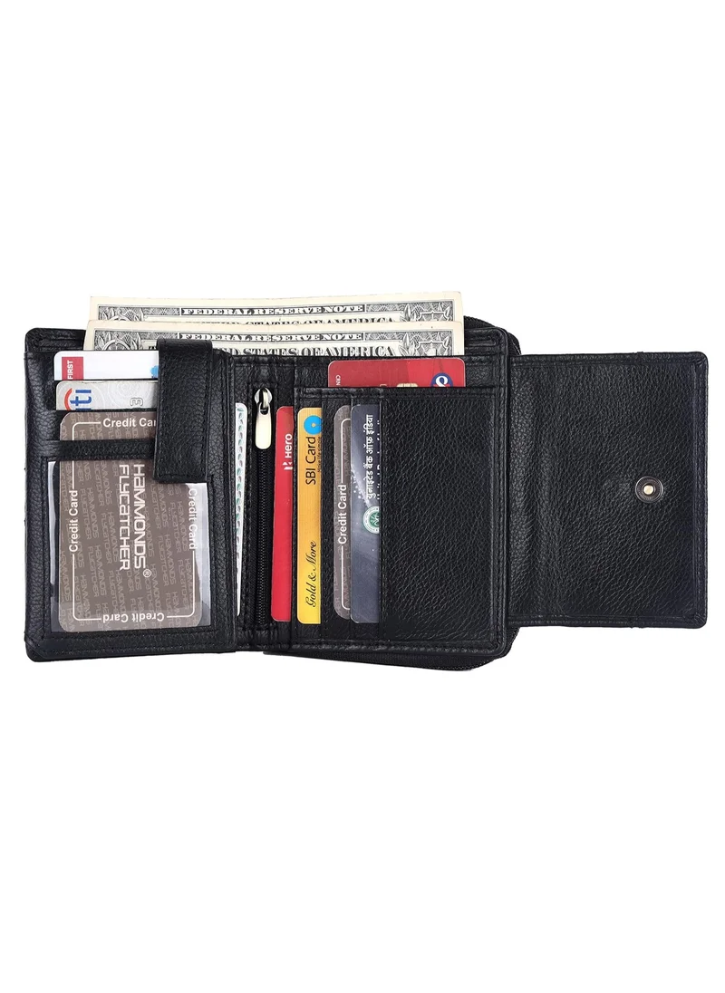 HAMMONDS FLYCATCHER Gift Combo - Genuine Leather Wallets for Men and Women, Stylish Couples Gift Set with Multiple Card Slots, Zipper Pockets - Ramadan, Eid, Anniversary and Wedding Gift | 21PH