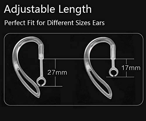 JNSA AirPods Pro Ear Hooks Anti-Slip Anti-Drop Earhooks【Not Fit in The Charging Case】 Compatible with AirPods Pro, Clear - Image 4