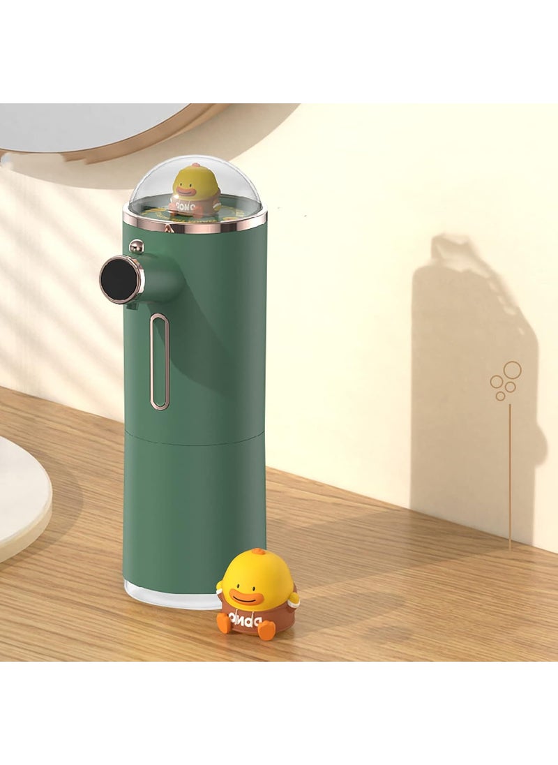 HURRISE Automatic Foam Soap Dispenser for Kids Waterproof Cute Shape Smart Touchless Foaming Hand Soap Dispenser Infrared Sensor Rechargeable for KitchenBathroom Green  - Image 3