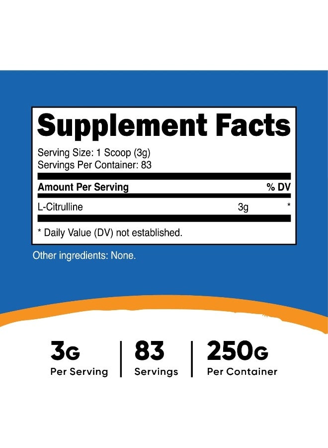 Nutricost Pure L-Citrulline Base Powder 250 Grams - Image 4