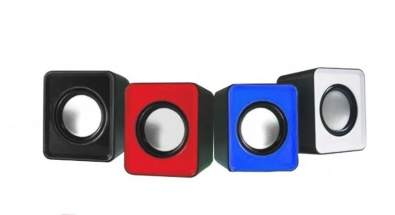 Mini Square Computer Speaker Wired Multi Color USB - Image 2