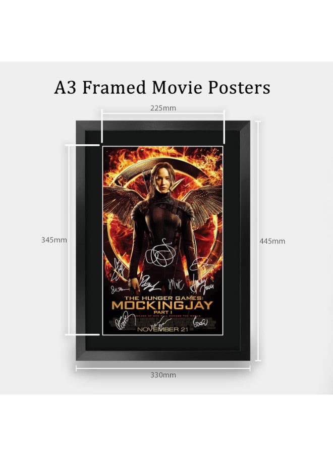 HWC Trading HWC Trading FR A3 The Hunger Games 3 Mockingjay Part 1 Jennifer Lawrence Gifts Printed Poster Signed Autograph Picture for Movie Memorabilia Fans - A3 Framed  - Image 2