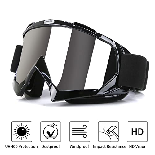 JAMIEWIN Dirt Bike & Motocross Goggles - Anti UV, Dustproof & Fog Resistant Offroad Riding Goggles - Image 3