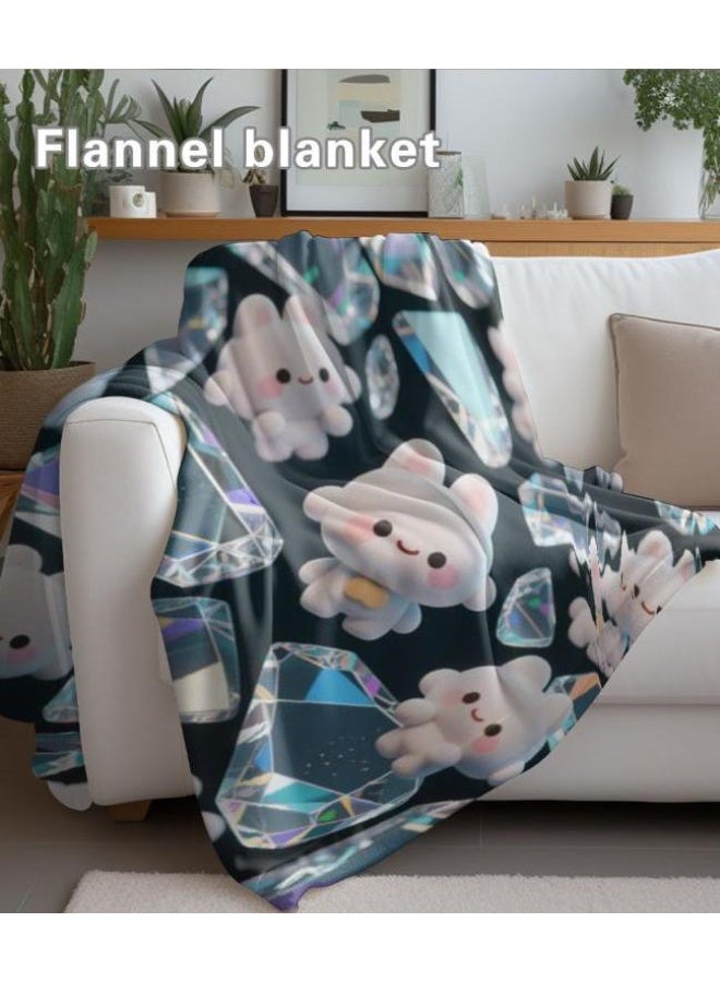 general Flannel thin blanket (warm and comfortable, suitable for sleep, gaming, dust removal and sandproof) 150cm*200cm - 825 - Image 1