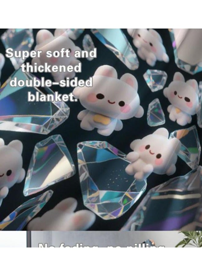 general Flannel thin blanket (warm and comfortable, suitable for sleep, gaming, dust removal and sandproof) 150cm*200cm - 825 - Image 5