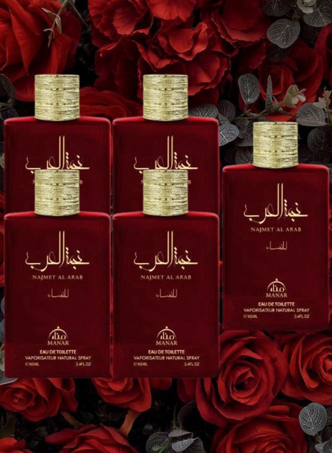 manar 5 Pieces Najmet Al Arab Perfume 100ML - Image 1