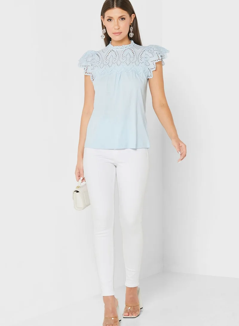 DOROTHY PERKINS Broderie Detail Top